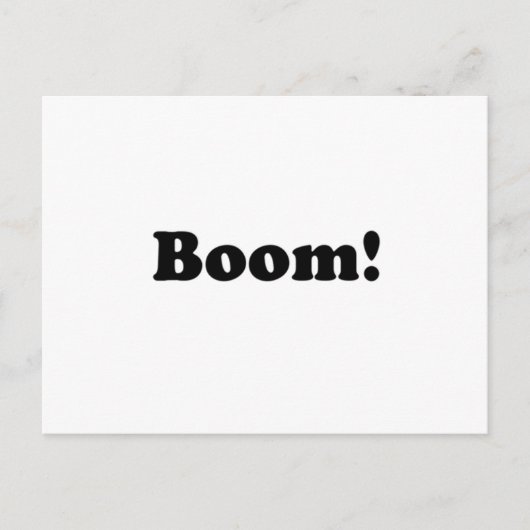 Boom! Postkarte (Vorderseite)