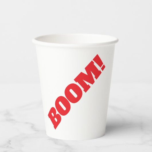 BOOM Professionell elegant modern minimalist schli Pappbecher (Vorderseite)