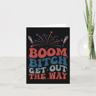 Boom raus auf den Weg USA 4. Juli Feuerwerk Karte