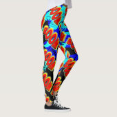 Boom Red and Yellow Comic Book Action Buble Leggings (Rechts)