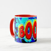 Boom Red and Yellow Comic Book Action Buble Tasse (Vorderseite Links)