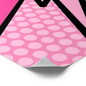 BOOM Rosa Comic Pop Kunst, Dichtung und Musik Poster (Ecke)