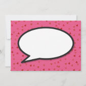 BOOM Save the Date Spaß Retro Comic Pop Kunst (Rückseite)