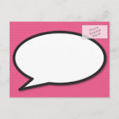 BOOM Save the Date Spaß Retro Comic Pop Kunst Ankündigungspostkarte (Rückseite)