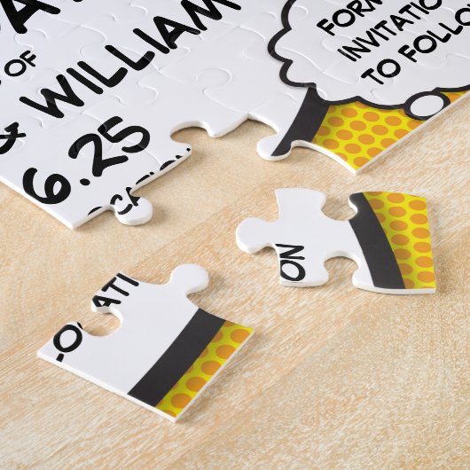 BOOM Save the Date Spaß Retro Comic Pop Kunst Puzzle (Seite)