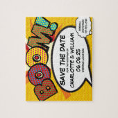 BOOM Save the Date Spaß Retro Comic Pop Kunst Puzzle (Vertikal)