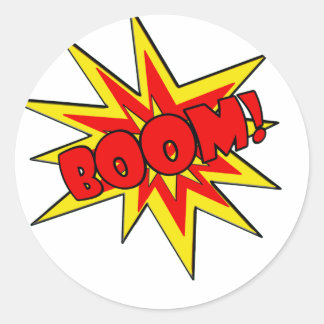 Boom! SFX CARTOON Runder Aufkleber
