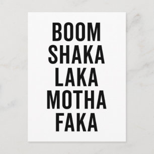 Boom Shaka Laka Funny Zitat Postkarte