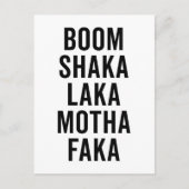 Boom Shaka Laka Funny Zitat Postkarte (Vorderseite)
