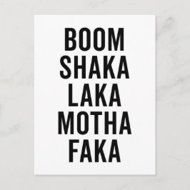 Boom Shaka Laka Funny Zitat Postkarte