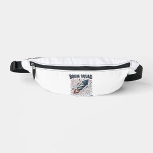 Boom Squad Patriotisches Feuerwerk Vintage-Shirt-D Bauchtasche