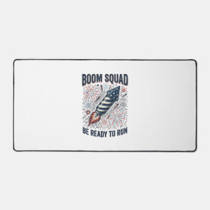 Boom Squad Patriotisches Feuerwerk Vintage-Shirt-D Schreibtischunterlage