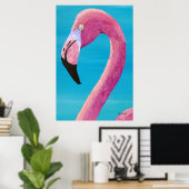 Boom the Flamingo - von Just Dahl Poster (Heimbüro)