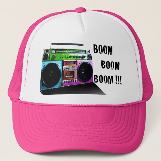 Boomboom-Ghettoblasterhut Truckerkappe (Vorderseite)