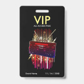 Boombox Blast VIP Access Pass Ausweis (Rückseite)