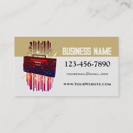 Boombox-Blast Visitenkarte (Rückseite)