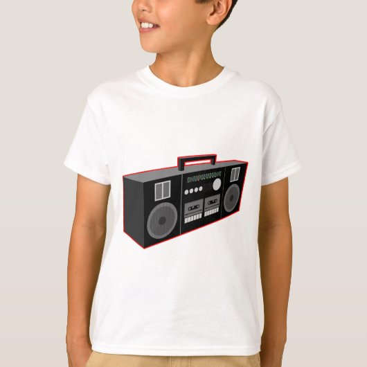 Boombox der 80er Jahre T-Shirt (Vorderseite)