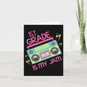 Boombox Design 1st Grade ist mein Jam Karte