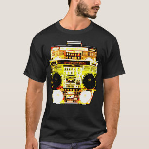 Boombox Farbe verblassen (Gelb) T-Shirt