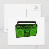 Boombox-Getto-Blaster Postkarte (Vorne/Hinten)