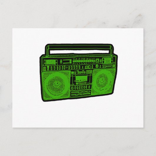 Boombox-Getto-Blaster Postkarte (Vorderseite)