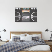 Boombox Ghetto Blaster Leinwanddruck (Insitu (Schlafzimmer))