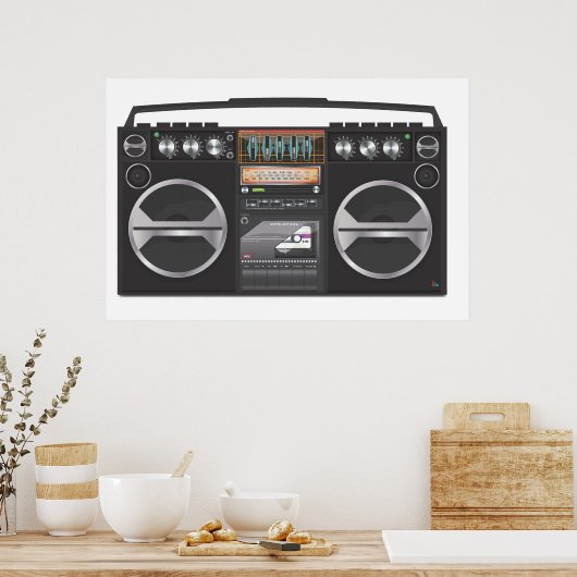 Boombox Ghetto Blaster Poster (Küche)
