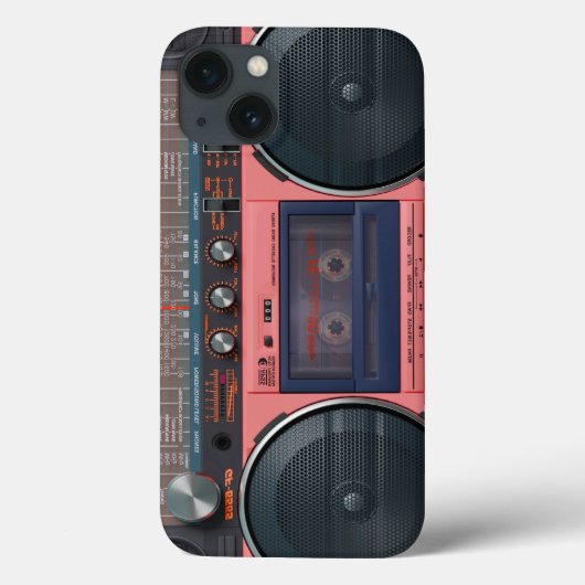 Boombox Ghettoblaster Retro Case-Mate iPhone Case (Rückseite)