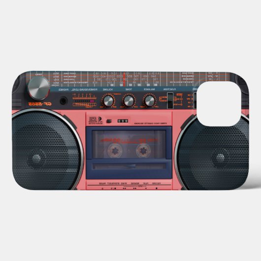 Boombox Ghettoblaster Retro Case-Mate iPhone Case (Rückseite (Horizontal))