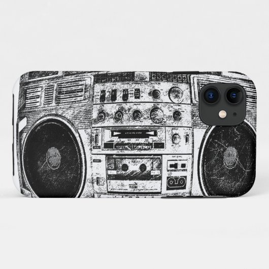 Boombox Graffiti Case-Mate iPhone Hülle (Rückseite (Horizontal))