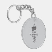 Boombox kann die Welt ändern Schlüsselanhänger (Vorderseite links)