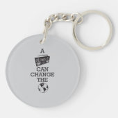 Boombox kann die Welt ändern Schlüsselanhänger (Rückseite)