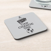 Boombox kann die Welt ändern Untersetzer (Linke Seite)