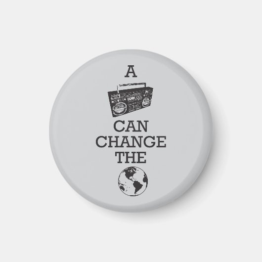 Boombox kann die Welt verändern Magnet (Vorne)