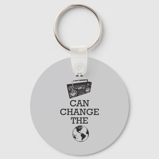 Boombox kann die Welt verändern Schlüsselanhänger (Vorderseite)
