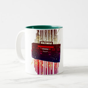 Boombox-Knall Zweifarbige Tasse