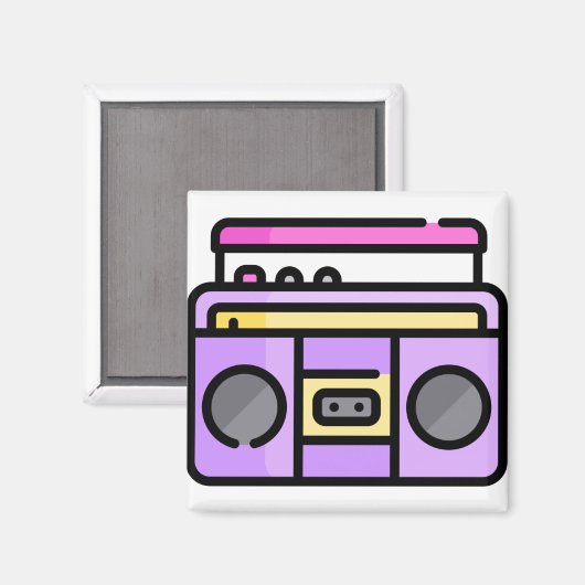 Boombox Magnet (Vorderseite/Rückseite)
