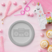 Boombox Music Art CUSTOM FARBE Pappteller (Party)
