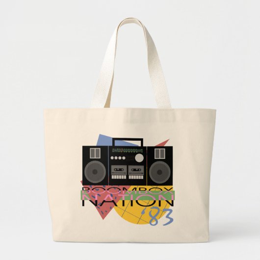 Boombox Nation 83 Jumbo Stoffbeutel (Vorne)