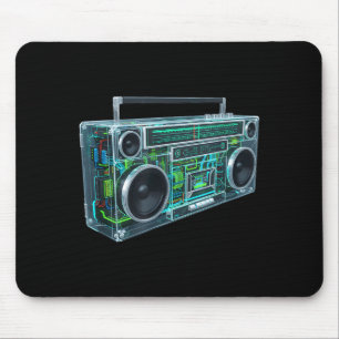 Boombox Old School Vintage Kassettenband Retro Mousepad