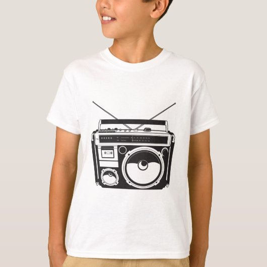☞ Boombox Oldschool / Cassette Player T-Shirt (Vorderseite)
