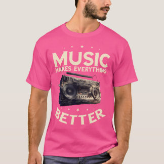 Boombox Oldschool Music macht alles besser Hi T-Shirt