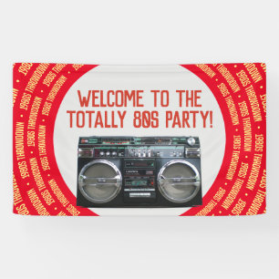 Boombox-Party der 80er Jahre Banner