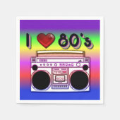 Boombox-Party Napkins 80 Serviette (Vorderseite)