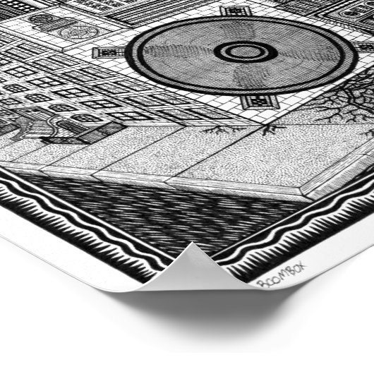 Boombox-Poster Poster (Ecke)