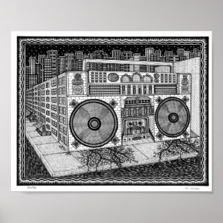 Boombox-Poster Poster