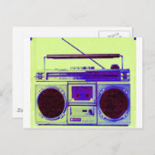 Boombox Postkarte (Vorne/Hinten)