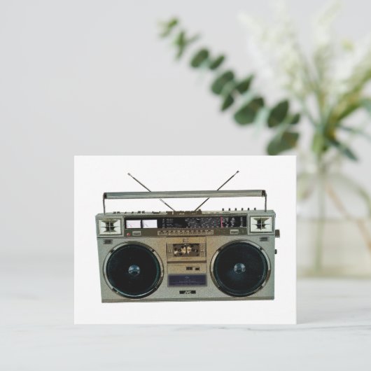 Boombox Postkarte (Stehend Vorderseite)