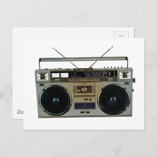 Boombox Postkarte (Vorne/Hinten)