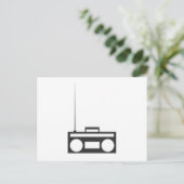 Boombox Postkarte (Stehend Vorderseite)
